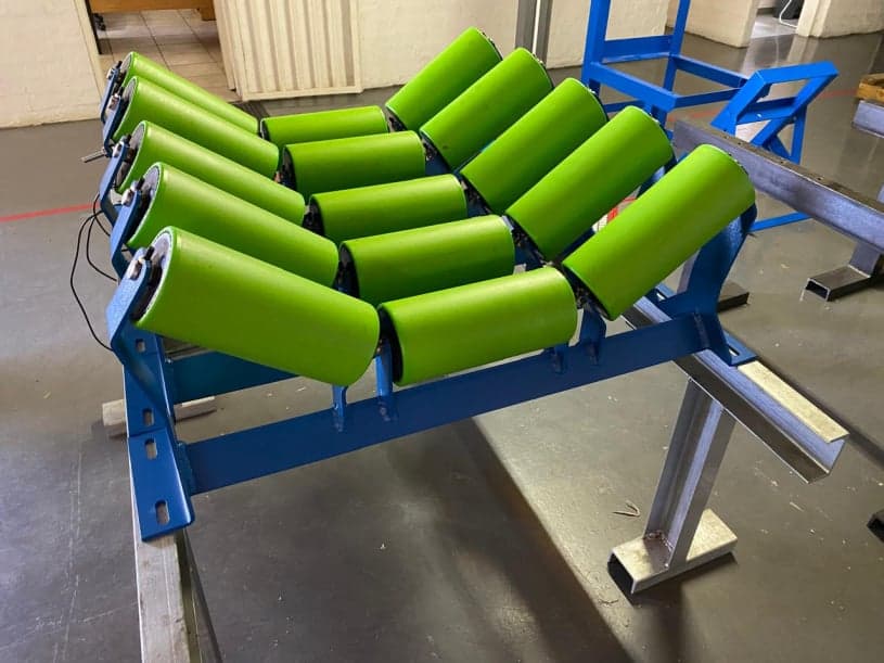 Manufactured three-roll offset conveyor frame