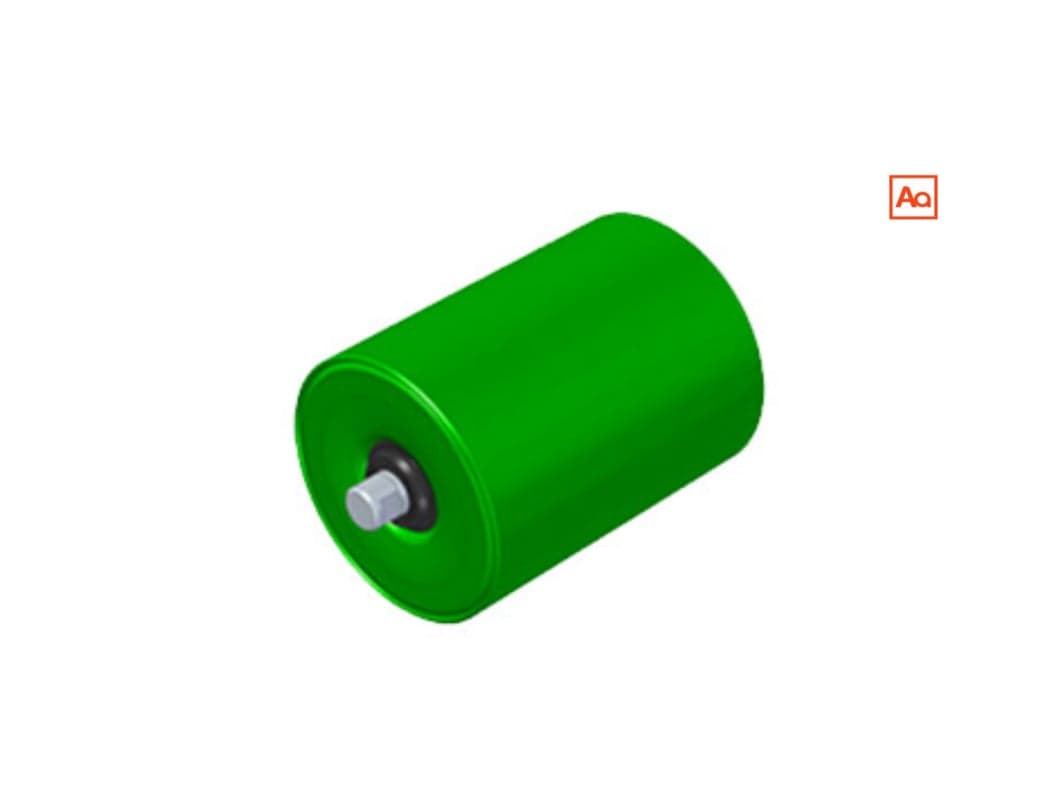 Green HDPE conveyor roller